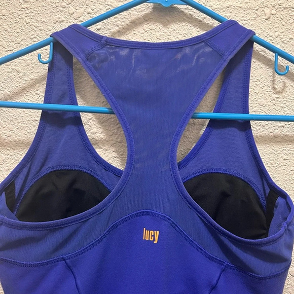 Lucy Blue Tank Top with Built-in Bra - Picture 6 of 10